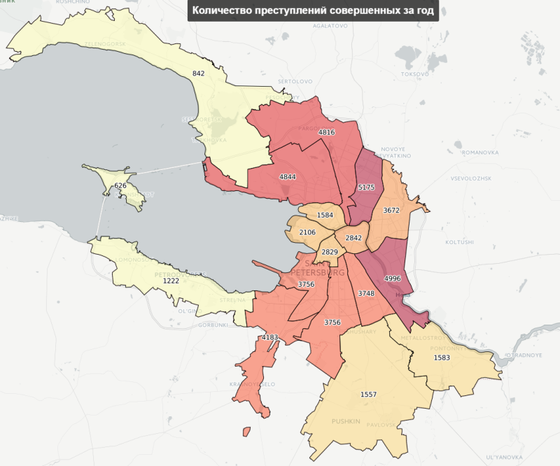 Опасные районы не грозят Петербургу